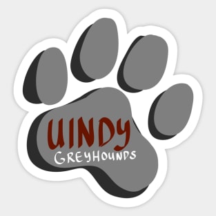 University of Indianapolis Greyhounds Paw Print Sticker